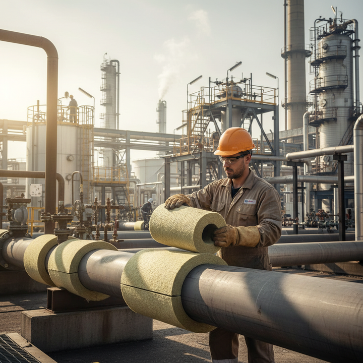 Premium Pipe Insulation Fire-Resistant Water-Repellent | High-Quality Stone Wool - Outer Diameter 194 to 508mm