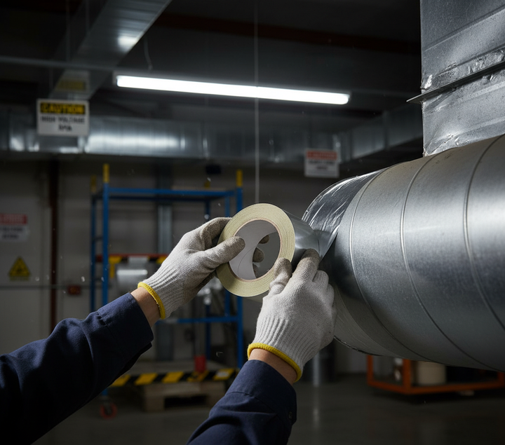 Premium 30 Micron Aluminium Foil Tape for Insulation and Sealing Applications - High-Tack Adhesive with Vapour-Tight Seal