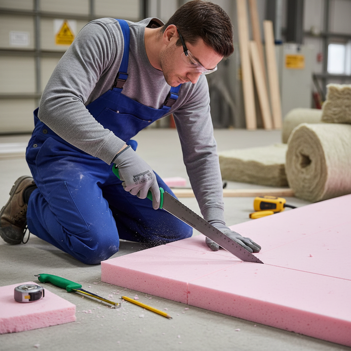 Professional Heavy Duty Insulation Knife Set - 10" & 6" Cutting Tools for Fibreglass, Foam Board, and Mineral Wool