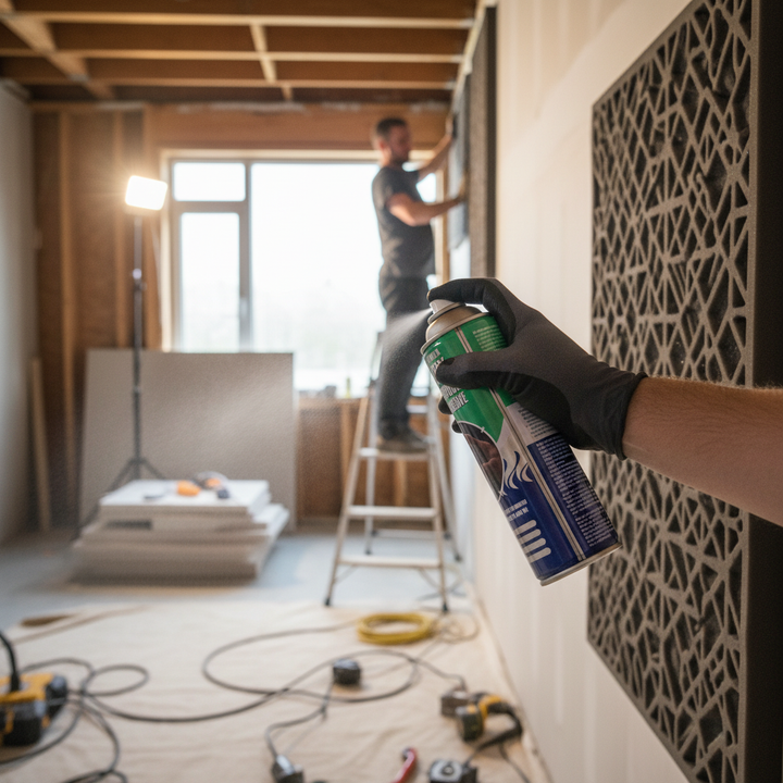 Premium Fast-Curing Spray Adhesive - Versatile, Non-CFC Formula, Ideal for Flooring, Upholstery, and General Bonding