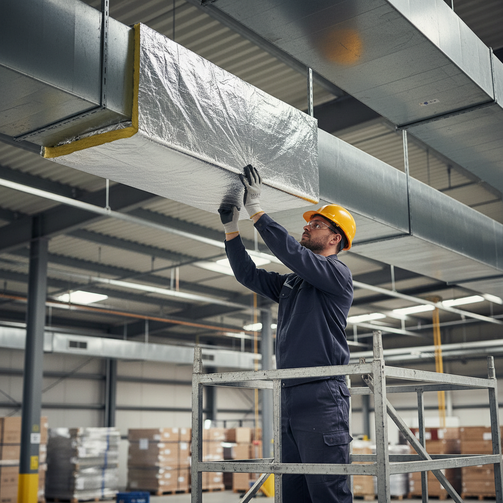 Premium High-Performance Glass Fibre Ductwrap with Aluminium Foil Facing for Superior Thermal Insulation