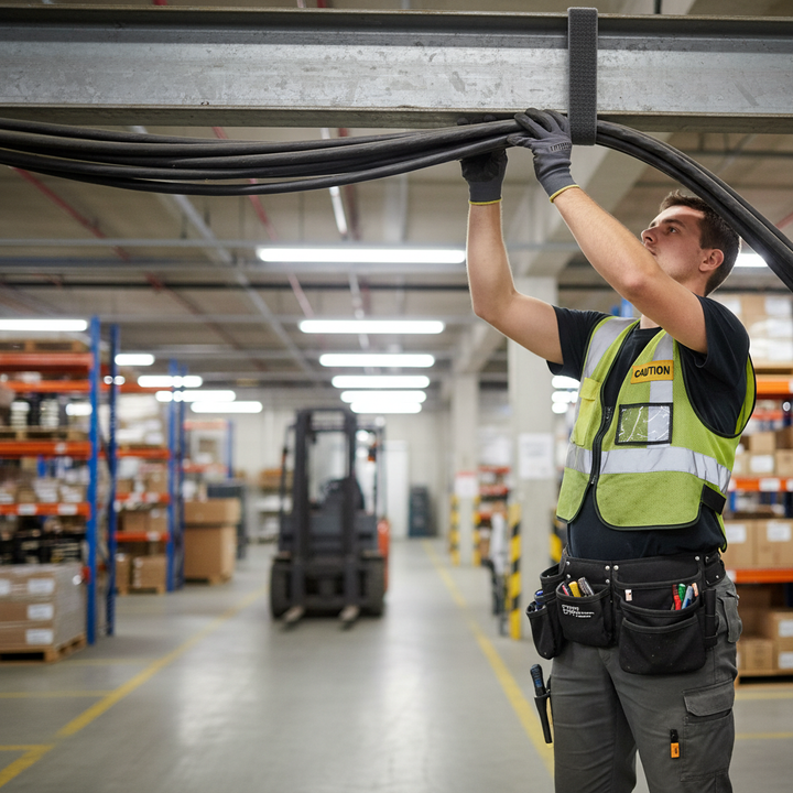 Premium Reusable Velcro Hook and Loop Fastening Solution for Insulation, Cable Management, and DIY Projects in Grey