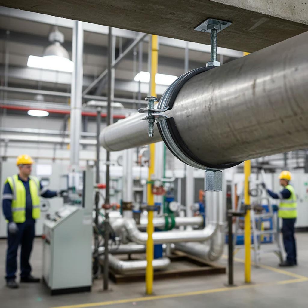 Premium Heavy Duty Rubber Lined Clip for Enhanced Pipe Stability and Noise Reduction