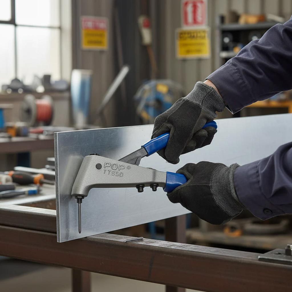 Premium High-Performance Rivet Pliers for Low Production and On-Site Use with Versatile Setting Capacity and One-Handed Operation