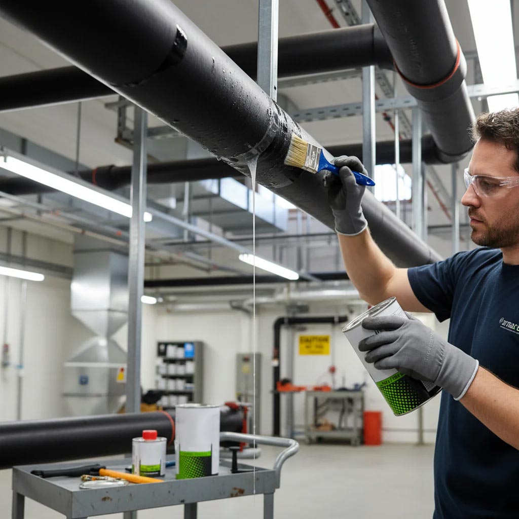 Premium Nitrile Insulation Adhesive - Strong Vapour-Proof Bond for HVAC Systems, Easy Application, Quick Curing, Multiple Sizes Available