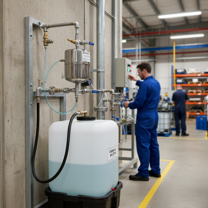 Premium Stainless Steel Dosing Pot for Chemical Treatment in Closed Systems - Durable, Corrosion-Resistant, Easy Installation