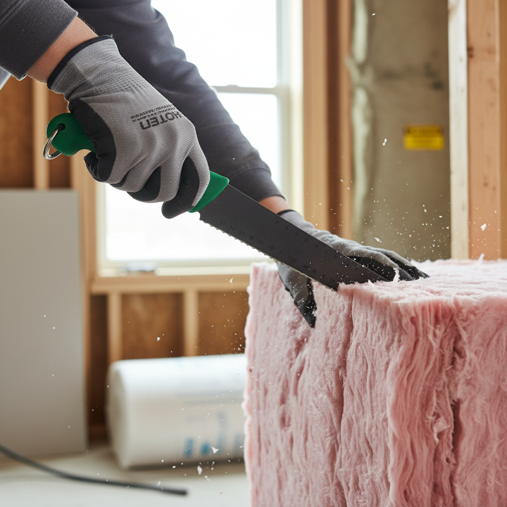 Professional 10-Inch Insulation Knife with Serrated Edge for Clean Cuts and Ergonomic Handle for Comfort