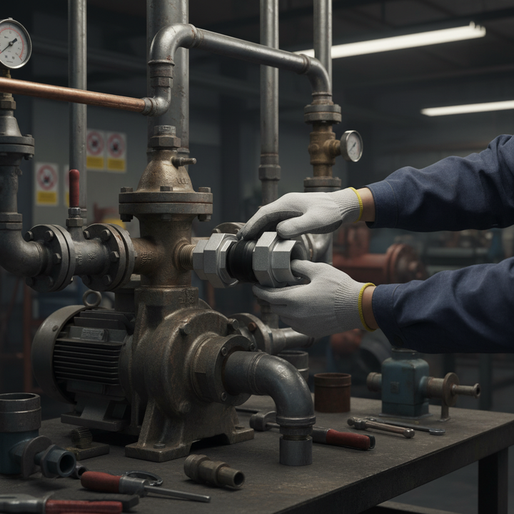 Premium High-Performance Screwed Pump Flexible with Nylon-Reinforced EPDM for Noise and Vibration Control in Heating and Cooling Systems