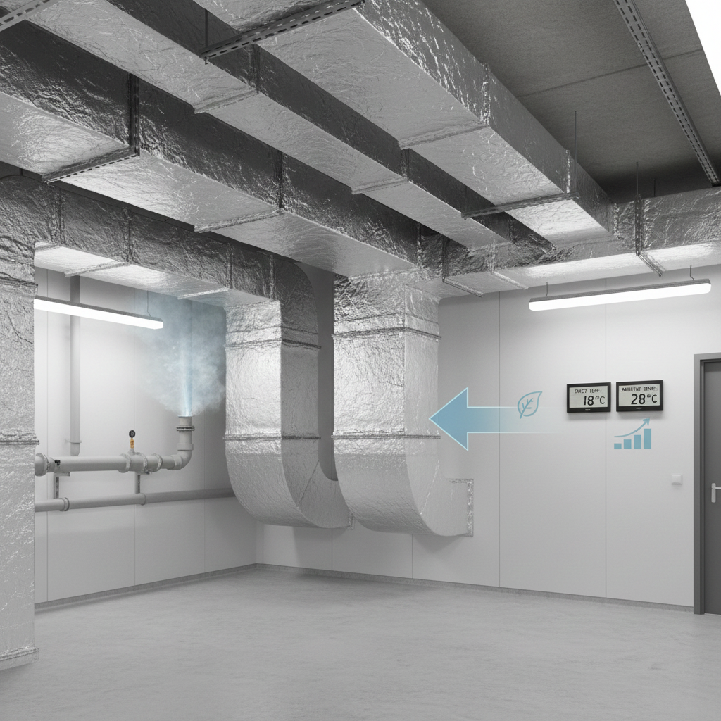 Premium Heavy Duty Mineral Wool Ductwrap Insulation - Non-Combustible, Flexible, and Fire-Resistant for HVAC Systems