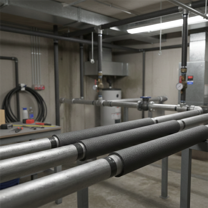 Premium Flexible Insulation Roll Sheet for HVAC, Plumbing & Industrial Applications with Class O Fire Rating and Moisture Barrier