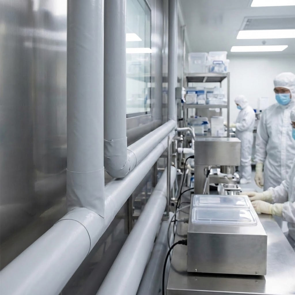 Premium Durable PVC Jacketing for Insulated Pipework - Fire-Resistant, Chemical Resistant, and Hygienic Protection