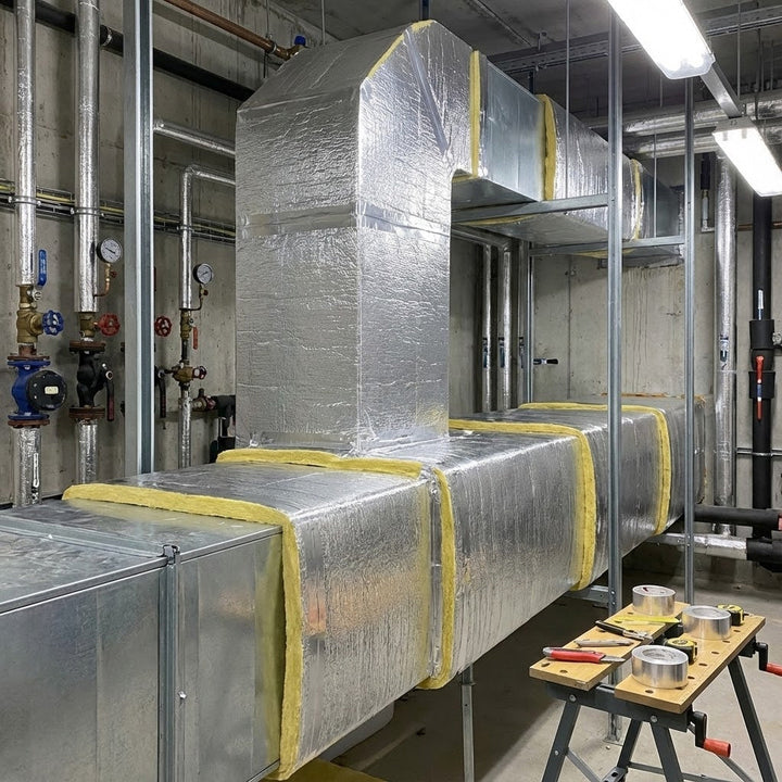 High-Performance Non-Combustible Stone Wool Insulation Mat for HVAC Systems with Reinforced Foil Backing and Class O Fire Rating