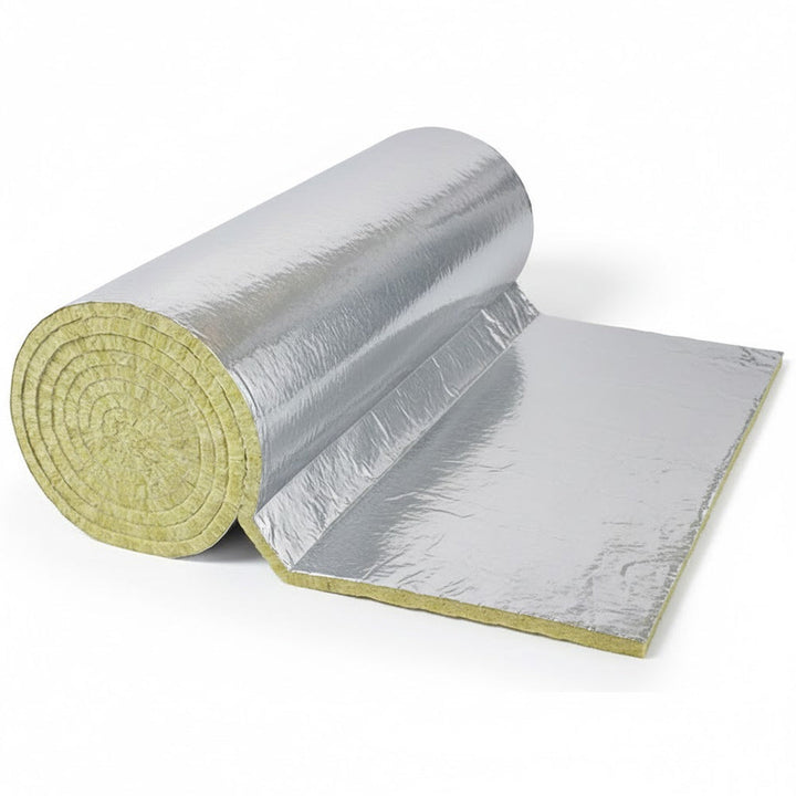 High-Performance Non-Combustible Stone Wool Insulation Mat for HVAC Systems with Reinforced Foil Backing and Class O Fire Rating