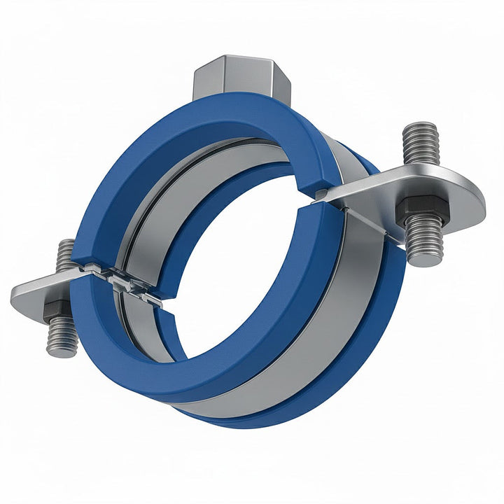 Premium Silicone Lined Pipe Support Clips for Steel and Copper Pipes Up to 63mm with Low-Friction and Durable Construction
