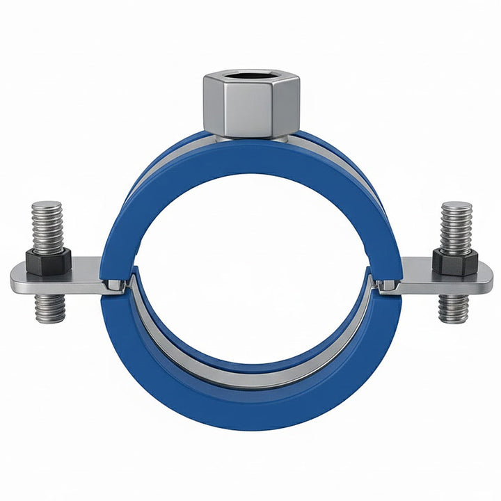 Premium Silicone Lined Pipe Support Clips for Steel and Copper Pipes Up to 63mm with Low-Friction and Durable Construction