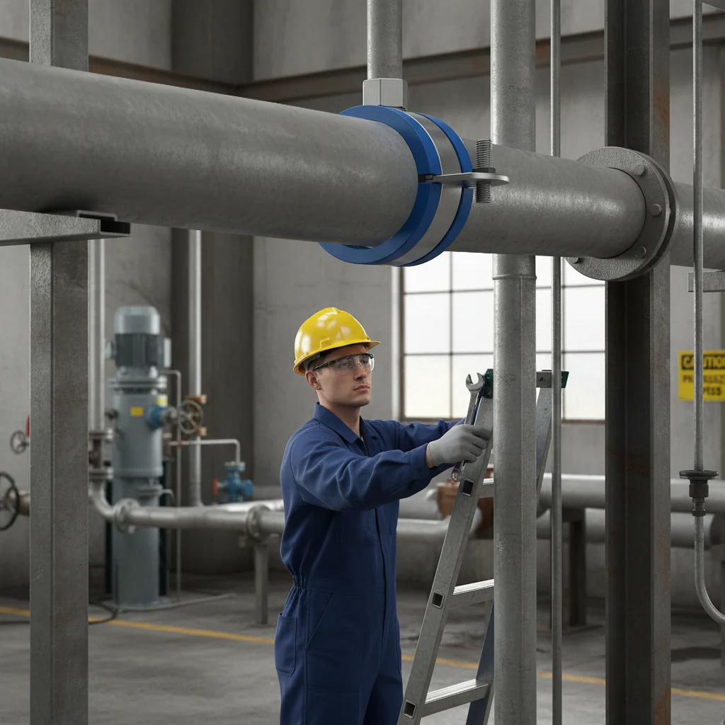 Premium Silicone Lined Pipe Support Clips for Steel and Copper Pipes Up to 63mm with Low-Friction and Durable Construction