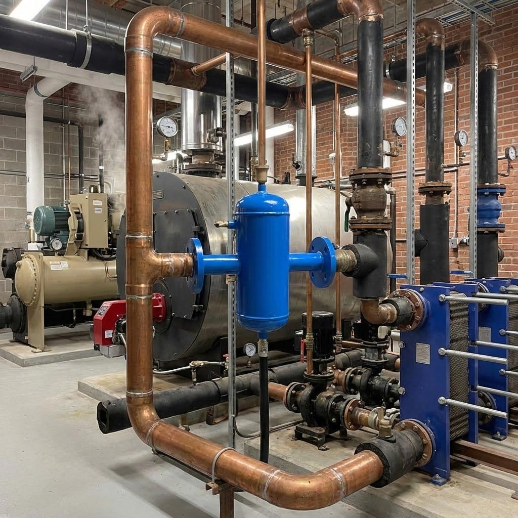 Premium Air and Dirt Separator for Sealed Heating and Cooling Systems - Enhances System Efficiency and Longevity