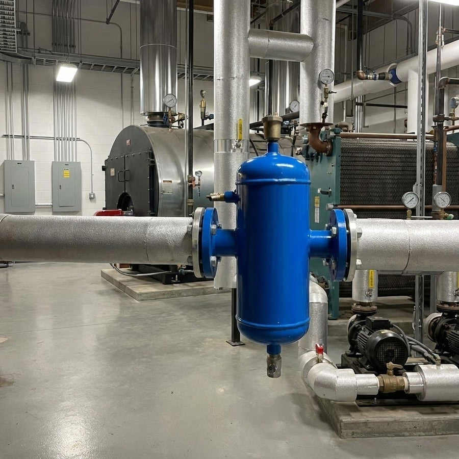 Premium Air and Dirt Separator for Sealed Heating and Cooling Systems - Enhances System Efficiency and Longevity