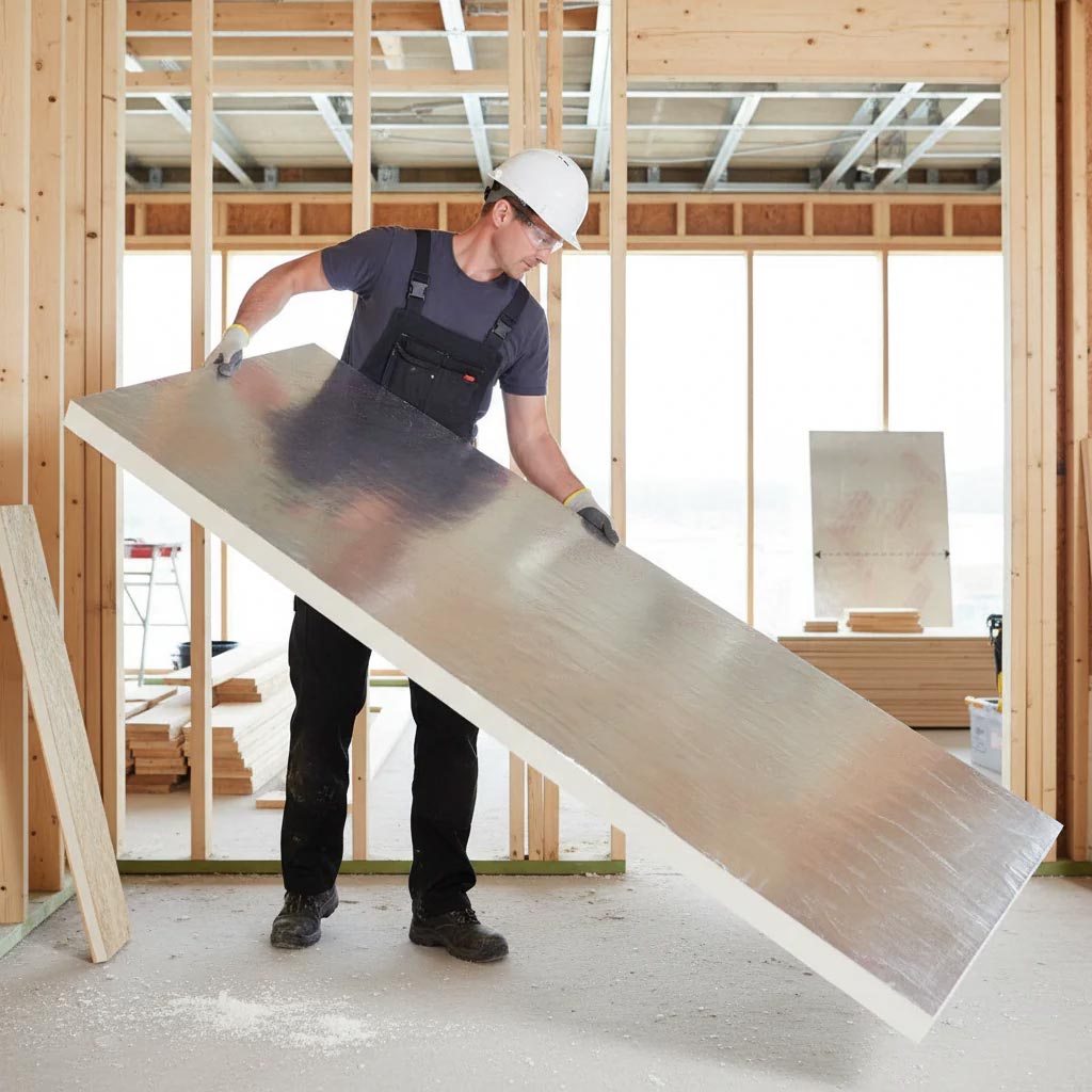 Premium PIR Insulation Boards 2400mm x 1200mm for Roofing, Flooring, and Wall Applications with High Thermal Performance