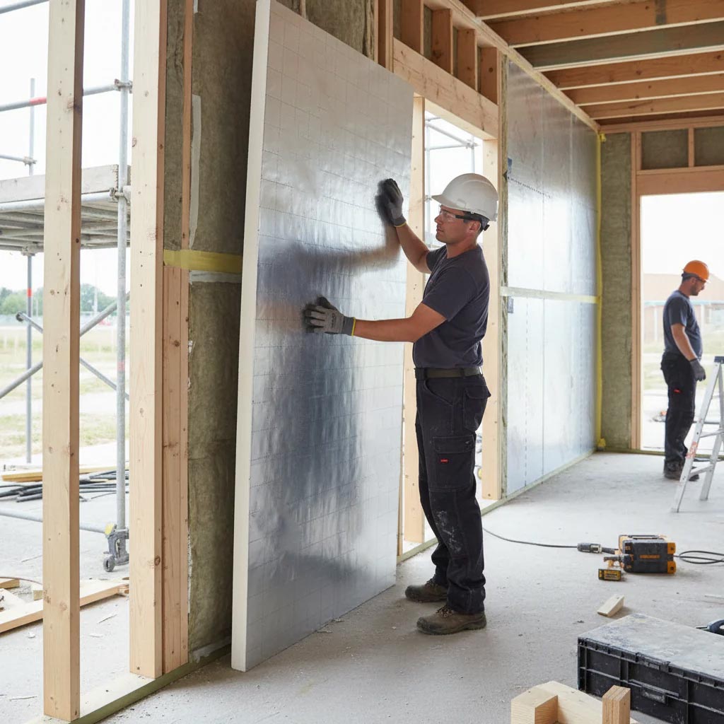 Premium PIR Insulation Boards 2400mm x 1200mm for Roofing, Flooring, and Wall Applications with High Thermal Performance