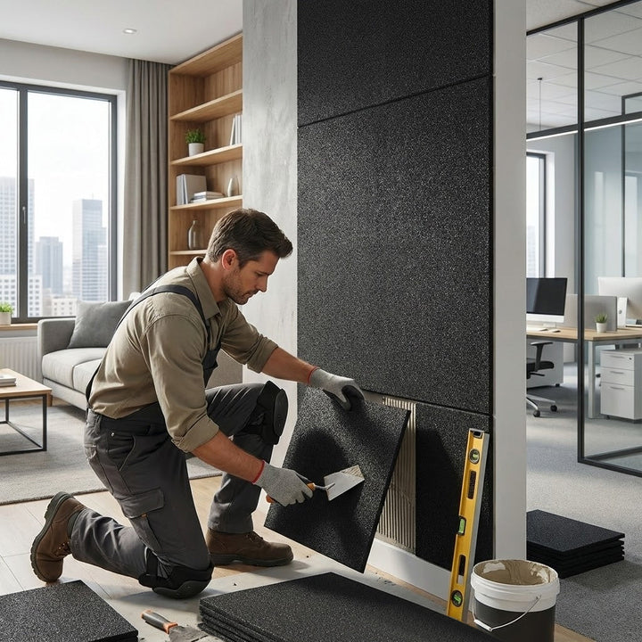 Premium Acoustic Rubber Wall Tile - 20mm Thick, Eco-Friendly, High-Performance Noise Reduction Solution for Homes and Offices