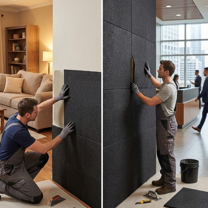 Premium Acoustic Rubber Wall Tile - 20mm Thick, Eco-Friendly, High-Performance Noise Reduction Solution for Homes and Offices