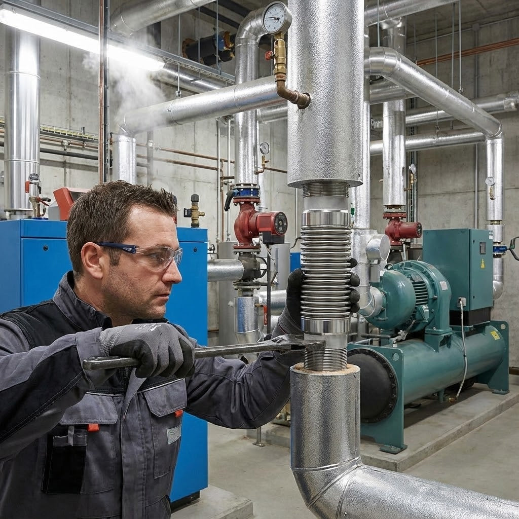 Premium Screwed Axial Bellow for Steel & Copper Pipe Systems - Enhanced Flexibility and Pressure Control