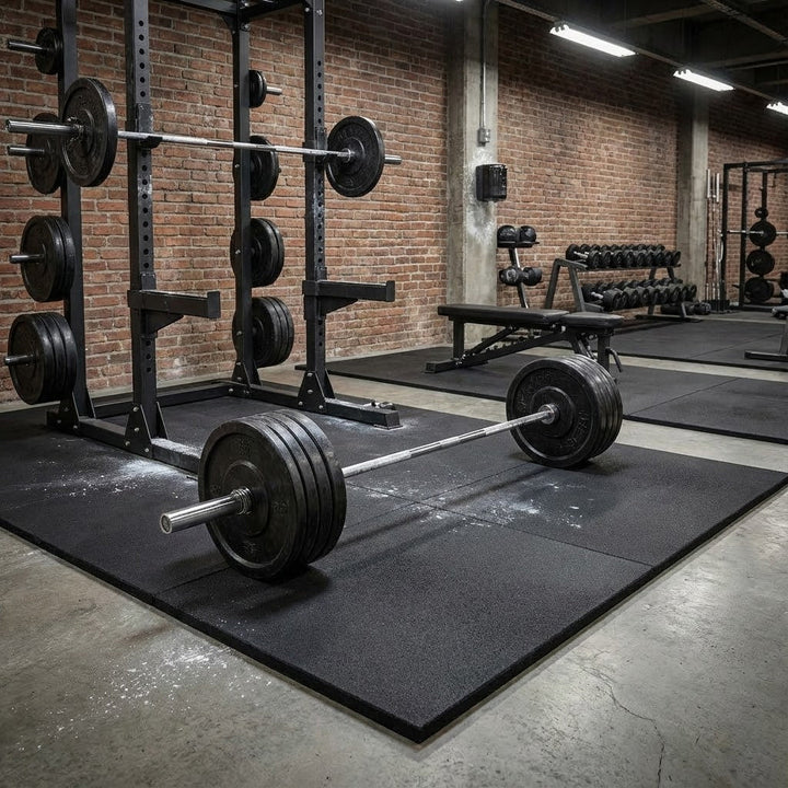 Premium 20mm Heavy-Duty Rubber Gym Flooring Tile - 1m x 1m for Shock Absorption and Floor Protection