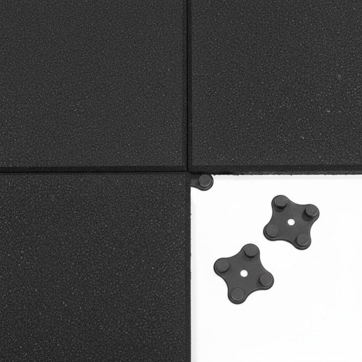 Premium Heavy-Duty Interlocking Gym Flooring 30mm Thickness - Black Finish for Maximum Impact Protection and Easy Installation