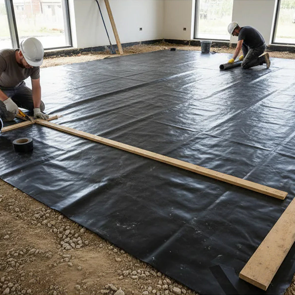 Premium Heavy Duty Damp Proof Membrane for Reliable Moisture Protection in Construction - 300µm, 4m x 25m, Eco-Friendly