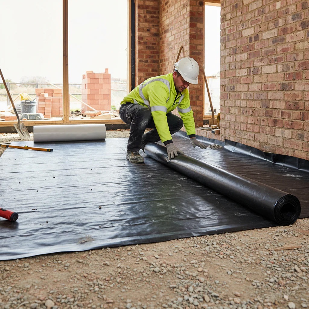Premium Heavy Duty Damp Proof Membrane for Reliable Moisture Protection in Construction - 300µm, 4m x 25m, Eco-Friendly