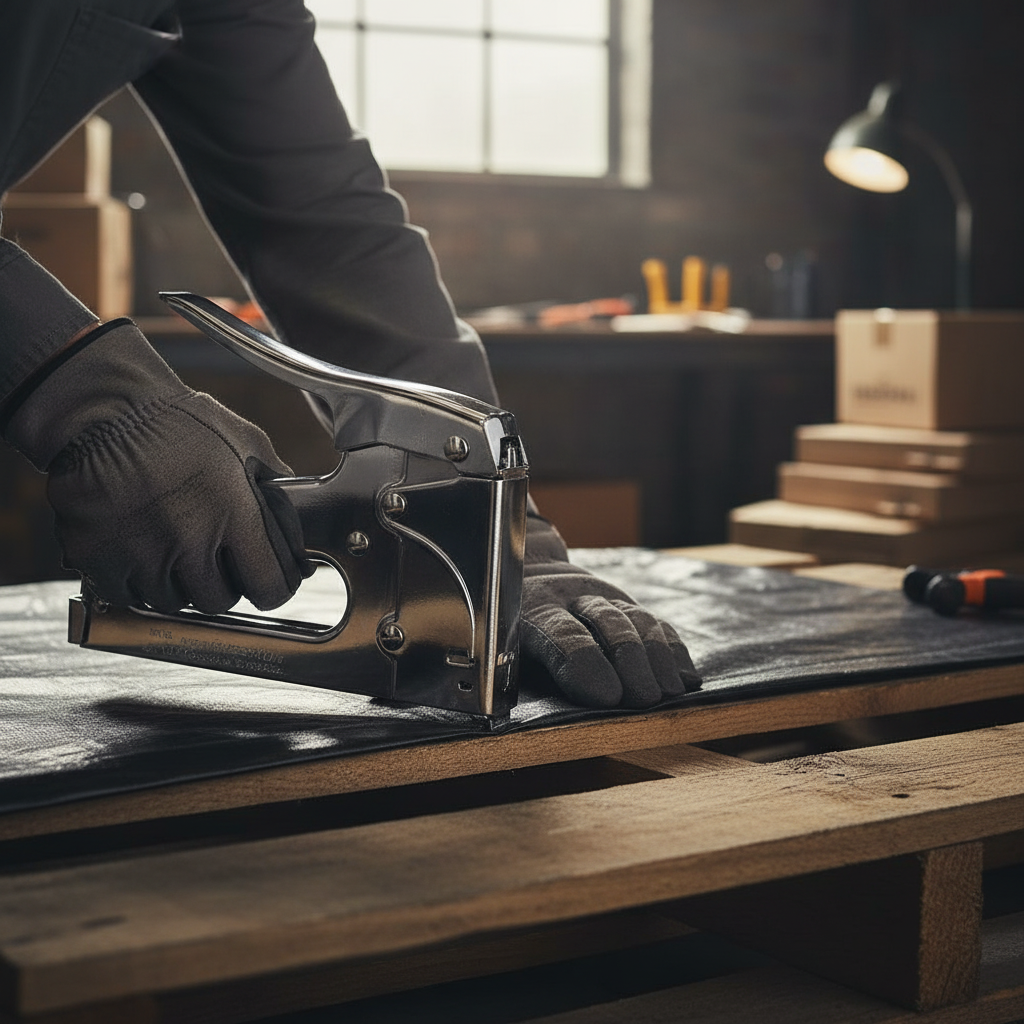 Professional Heavy Duty Staple Gun with Easy Squeeze Mechanism, Durable Chrome Finish and All-Steel Construction for Versatile Applications