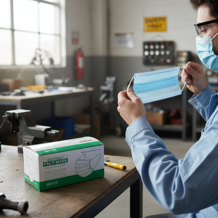 Premium Disposable Surgical Masks - Comfortable, Multi-Layer Protection with Adjustable Fit for Medical and Everyday Use (Box of 50)