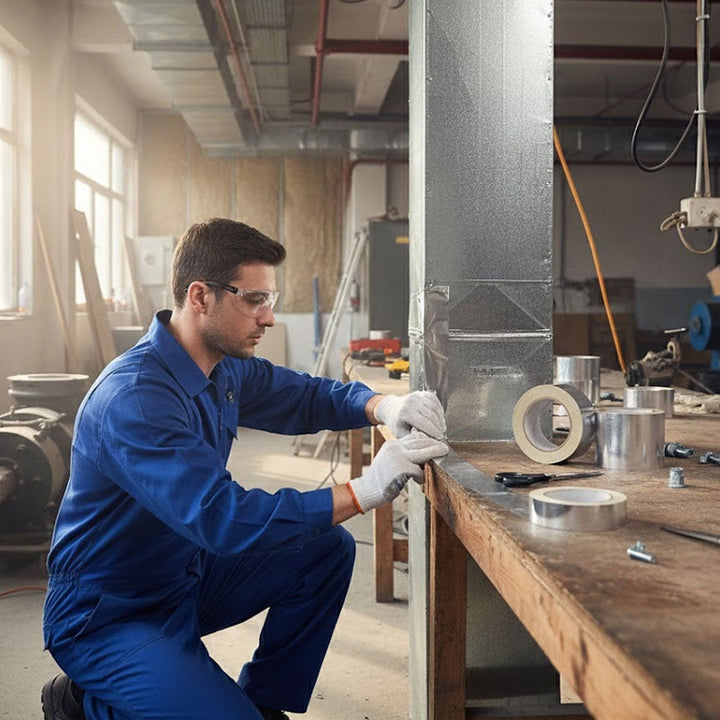 Premium 30 Micron Aluminium Foil Tape for Insulation and Sealing Applications - High-Tack Adhesive with Vapour-Tight Seal