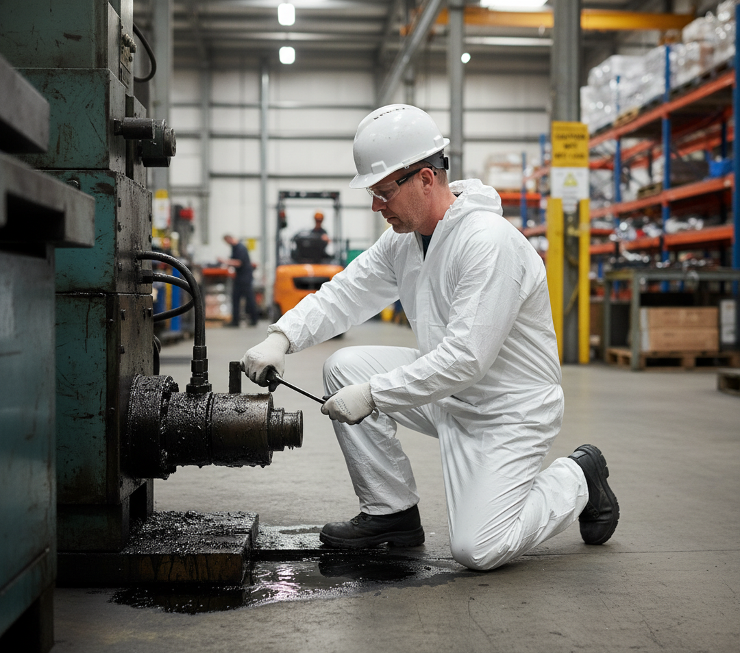 High-Performance Disposable Coveralls with Full-Body Protection, Breathable Non-Woven Fabric, and Secure Fit for Industrial Use