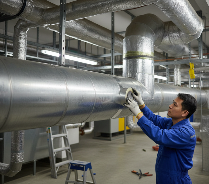 Premium 30 Micron Aluminium Foil Tape for Insulation and Sealing Applications - High-Tack Adhesive with Vapour-Tight Seal