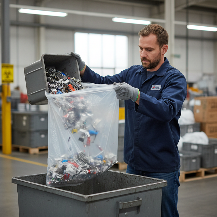 Premium Heavy Duty Clear Waste Bags for Efficient Waste Management - Box of 100, 910mm x 1220mm, Strong Polythene Construction