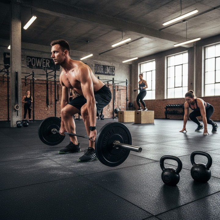 Premium Heavy-Duty Rubber Gym Flooring – 8mm Black Roll for Commercial and Home Fitness Spaces