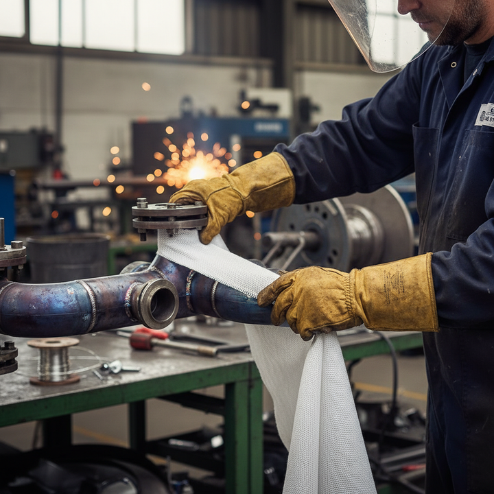 Premium Heavy-Duty High-Temperature E-Glass Cloth for Insulation, Fire Safety, and Protective Coverings - 800g Fabric, 50m x 1m Roll