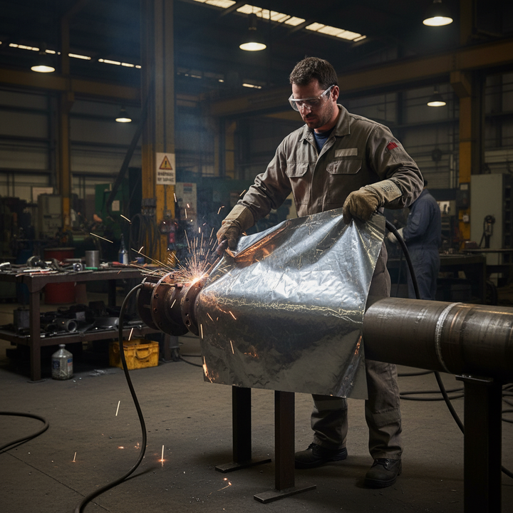 Premium Heat-Resistant Aluminised Glass Cloth - Durable E-Glass Fabric for Insulation Jackets and High-Temperature Applications